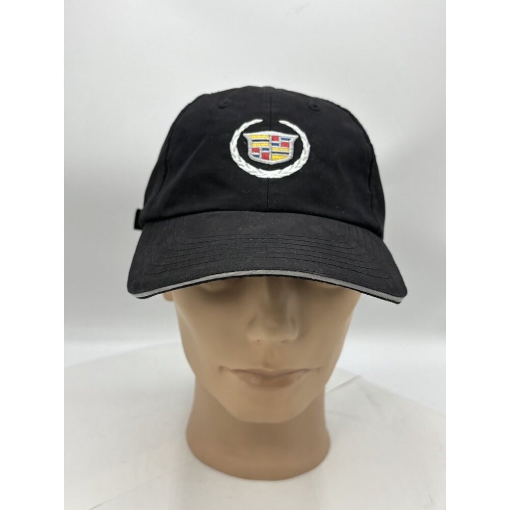 Cadillac Logo Black Hat Adjustable Baseball Cap Cars Luxury Brands - Picture 2 of 7